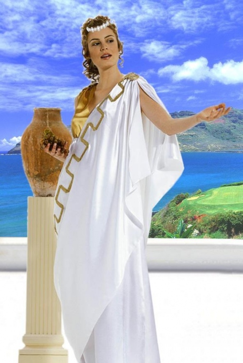 платье из простыни без шитья греческое