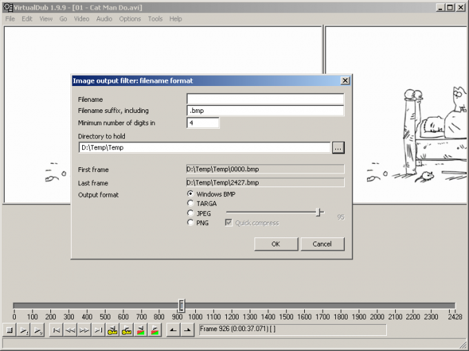 How to cut video from <strong>frame</strong>