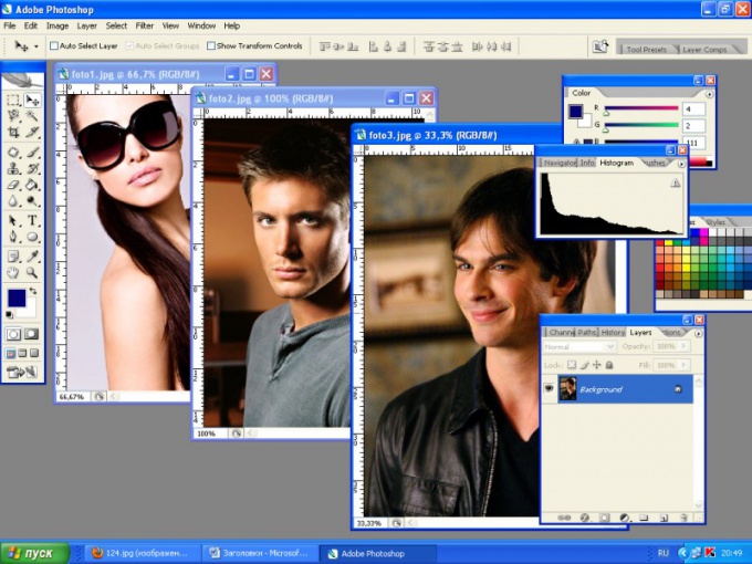 Склейка фото в фотошопе