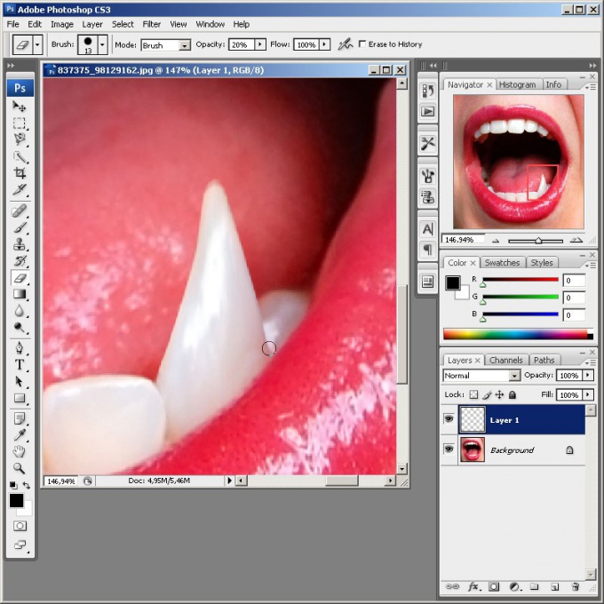 Like Photoshop to make <b>fangs</b>