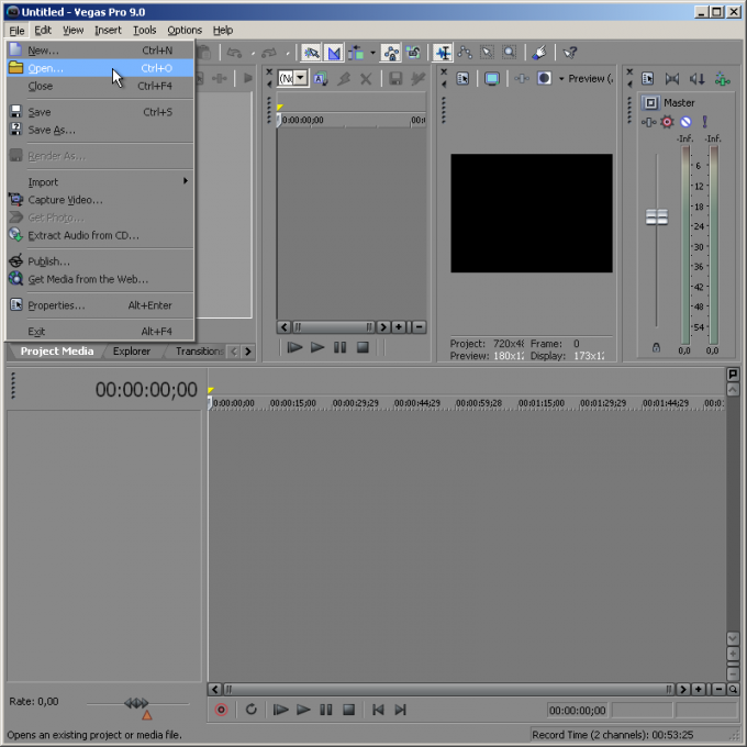 As in Sony Vegas to split the video