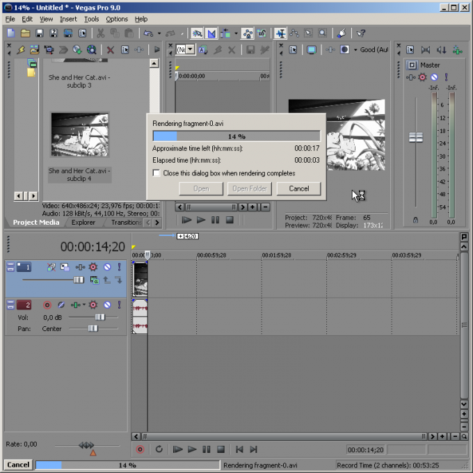 As in Sony Vegas to split the video