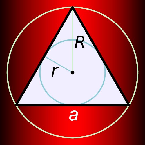 Как вычислить радиус вписанной окружности в треугольник