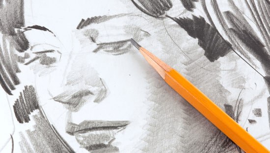 How to gradually draw a portrait in pencil