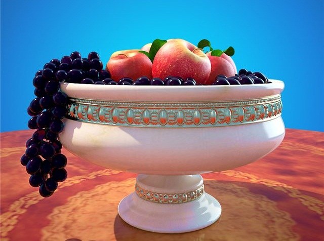 Как нарисовать вазу с фруктами