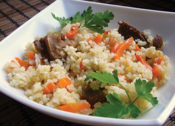 How to cook vegetable pilaf with mushrooms 