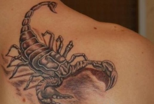 What does a tattoo - a Scorpion on the shoulder