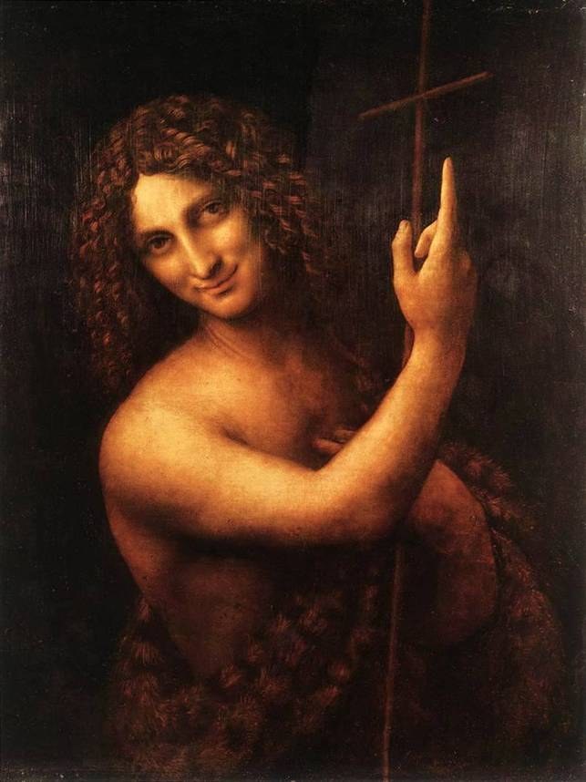 Леонардо Да Винчи. Картина Иоанн Креститель. 1513-16