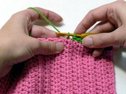 How to knit crochet neck