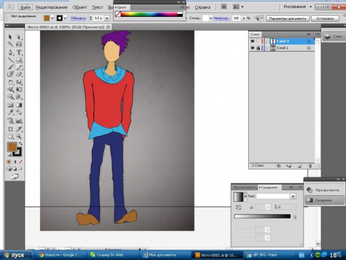 Как быстро и просто нарисовать персонаж в Adobe Illustrator
