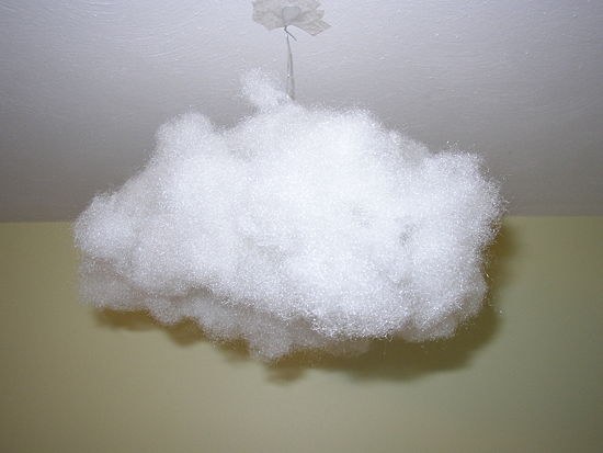 Как создать висячее облако под потолком дома 