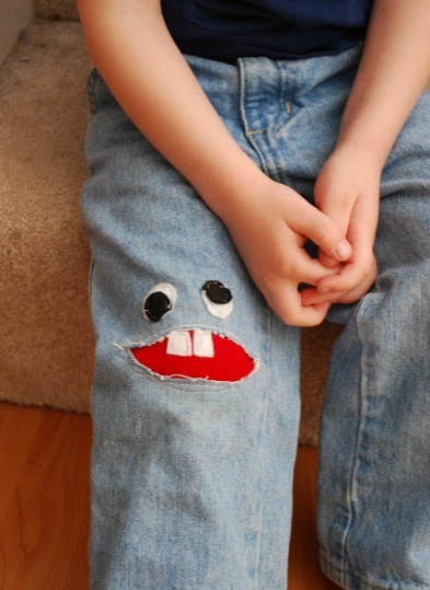 Как сделать красивую вышивку на штанине для ребёнка