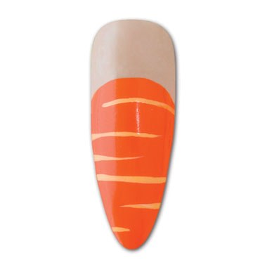 Как сделать маникюр с нарисованной морковкой