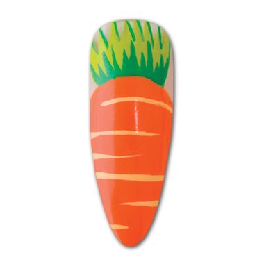 Как сделать маникюр с нарисованной морковкой