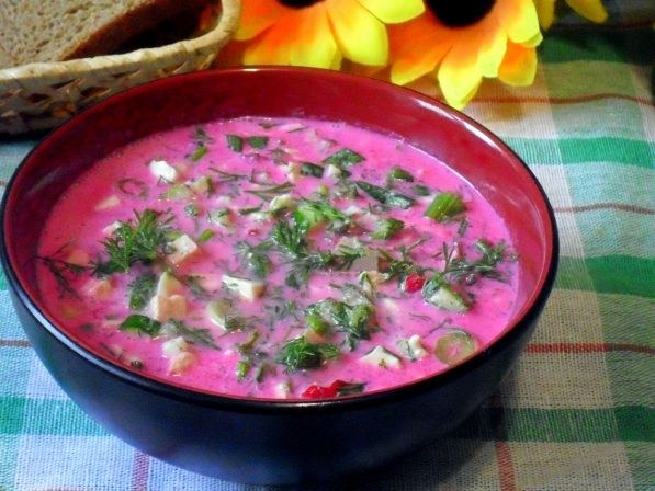 How to cook beetroot soup on kefir