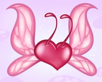 Как нарисовать сердце с крыльями бабочки