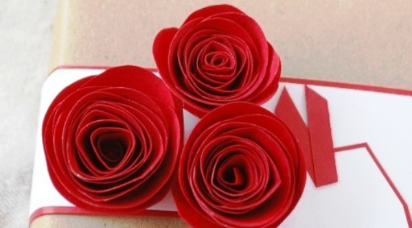 Как сделать розу из плотной бумаги
