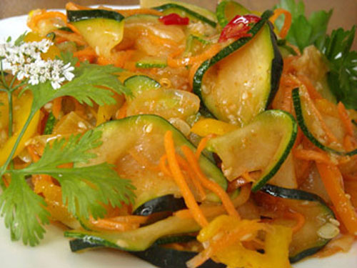 Zucchini, pickled in Korean
