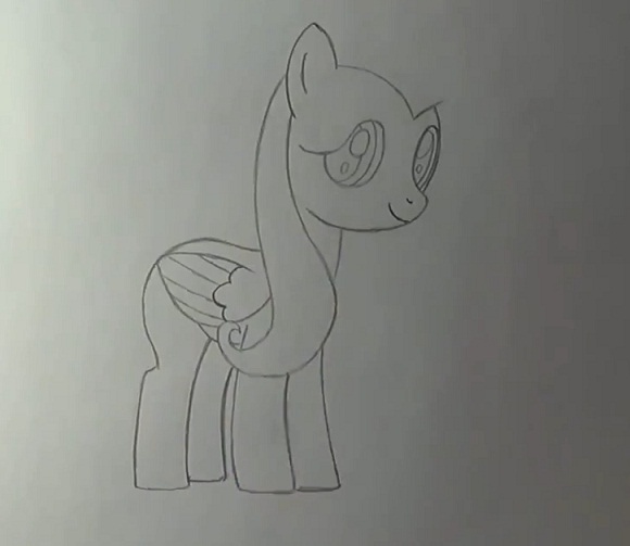 Как нарисовать пони Флатершай