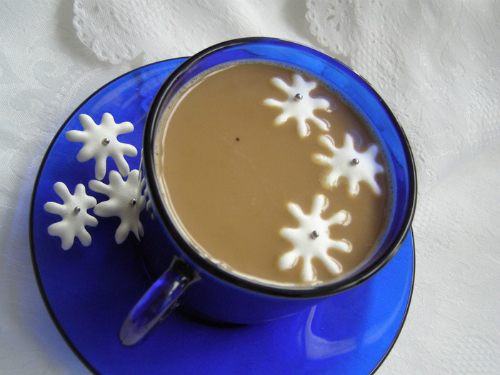 Как приготовить снежинки к кофе