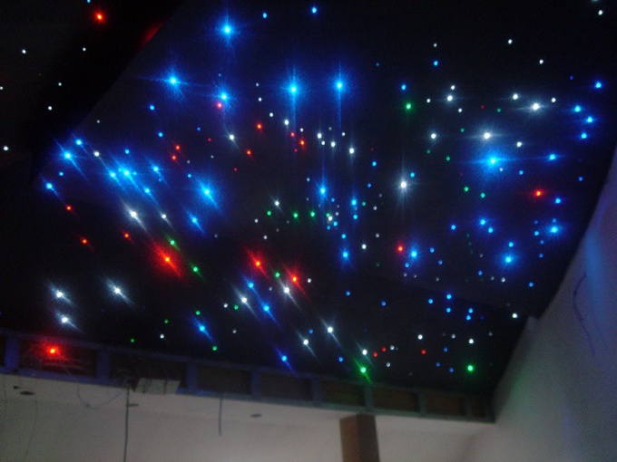 How to make glowing stars on the ceiling