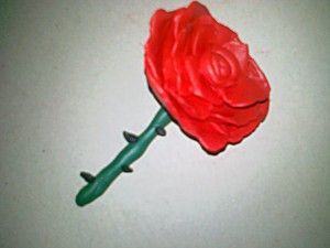 Как просто сделать розу из пластилина