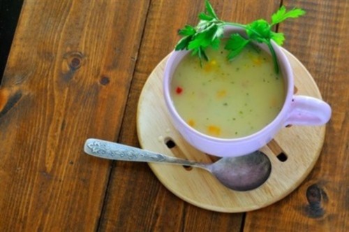 Молочный суп из трески с сельдереем