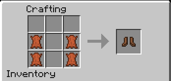 To make boots in Minecraft