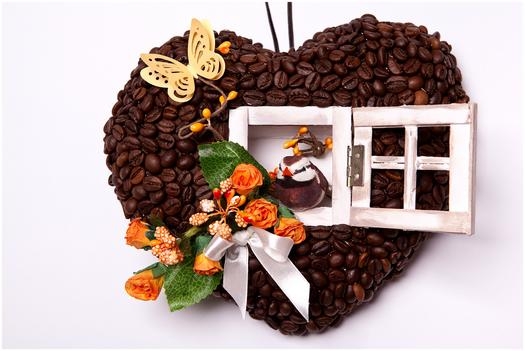 Как сделать кофейное сердце