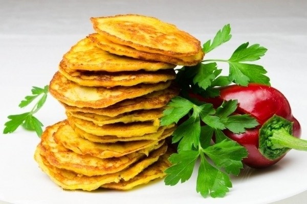 Pancakes from caviar delicious and nutritious