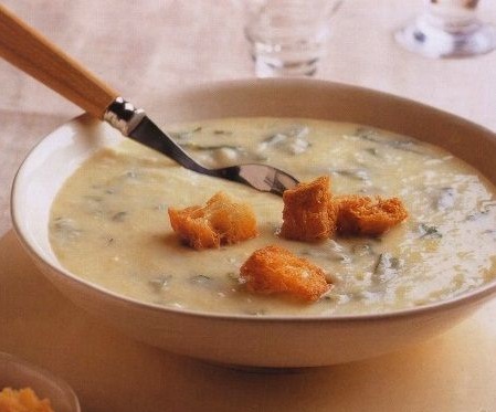 Картофельный суп-пюре с рукколой