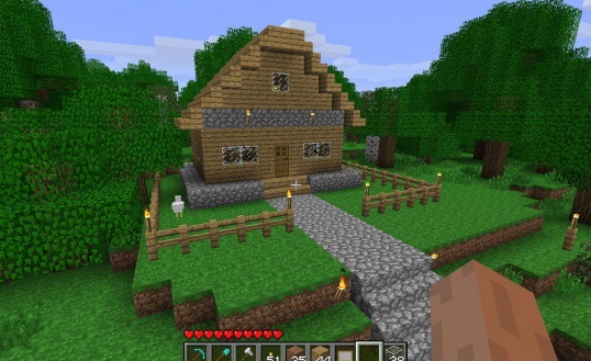 How to make in minecraft beautiful house