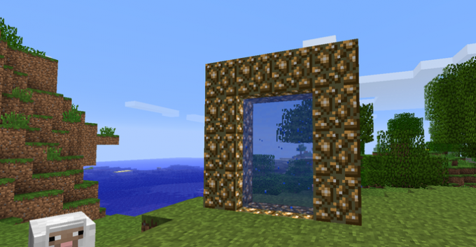 How to make a town portal in minecraft without mods
