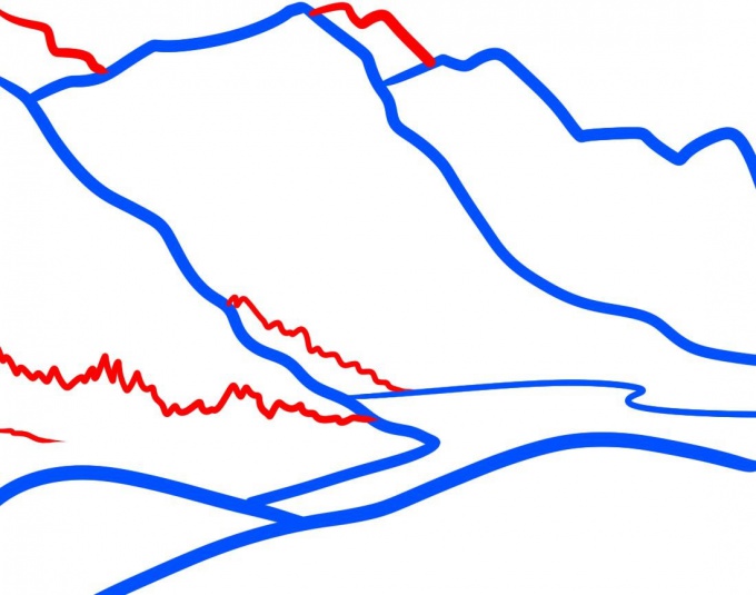 how to draw mountains