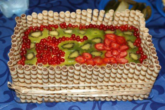 Торт «Корзина с ягодами и фруктами»