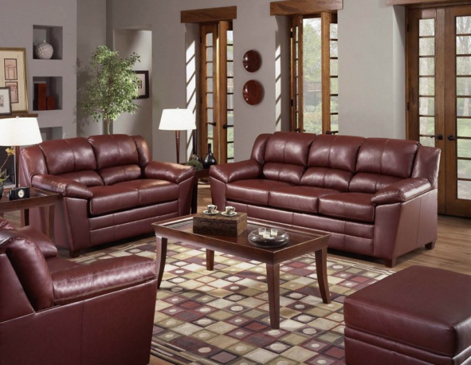 Leather furniture indicates a strong financial position