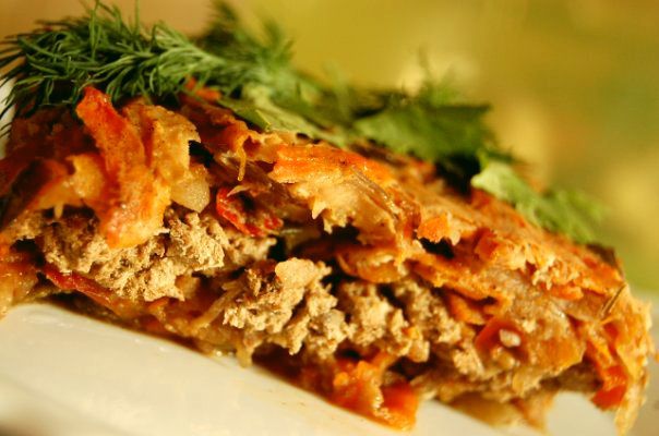 Нежная рыбная запеканка с овощами