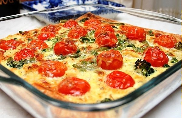 Очень вкусный французский пирог с овощами