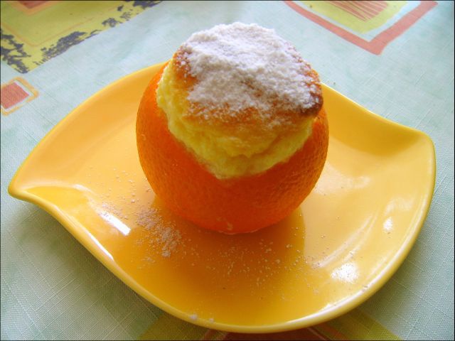 Суфле в апельсиновых «стаканчиках» 