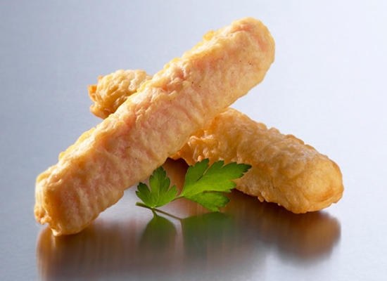 Crab sticks in batter - delicious dish