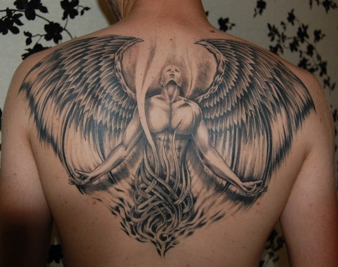 What does the tattoo of an angel