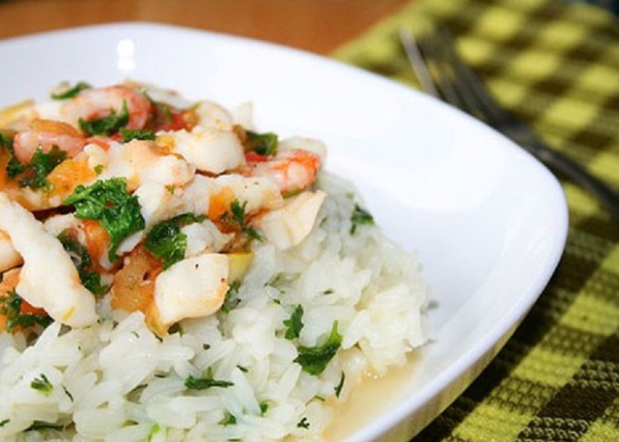 Рис с морепродуктами рецепт