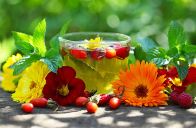 Ingredients for herbal tea