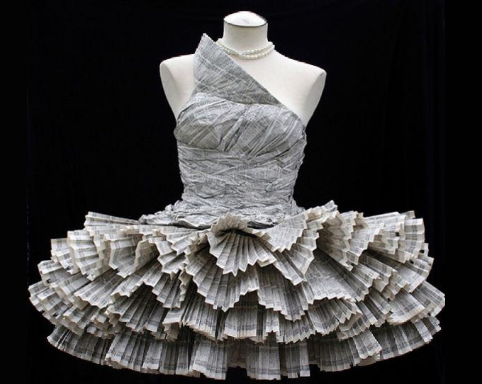 Как сделать бумажное платье