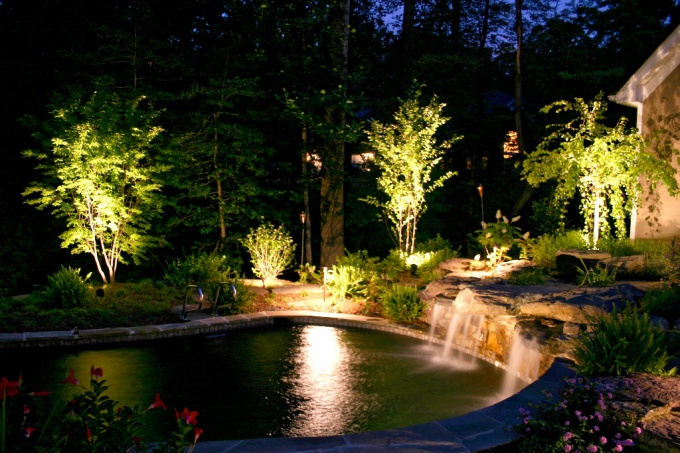 Садовое освещение: как подсветить дорожки, растения и водоемы