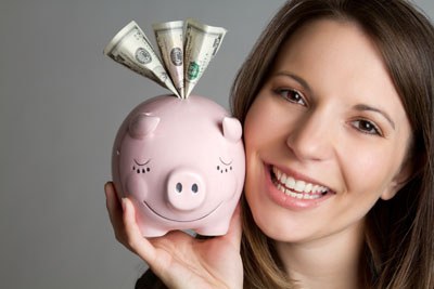 Girl with piggy Bank