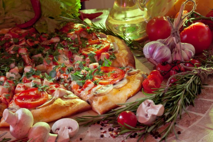 Olive oil is an integral part of this pizza 