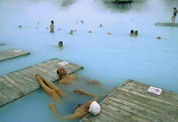 What medicinal power of hot springs