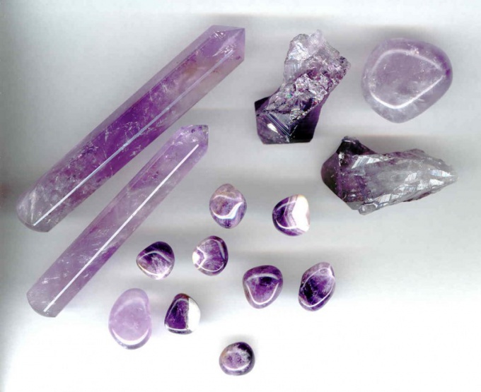 Different forms of amethyst