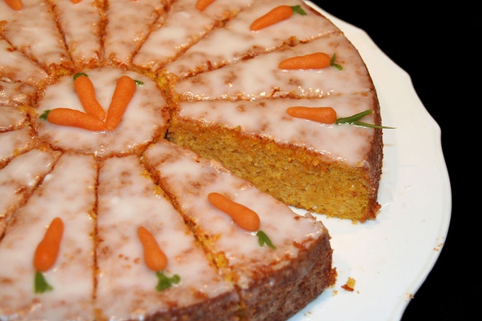Морковный торт с овсяными хлопьями
